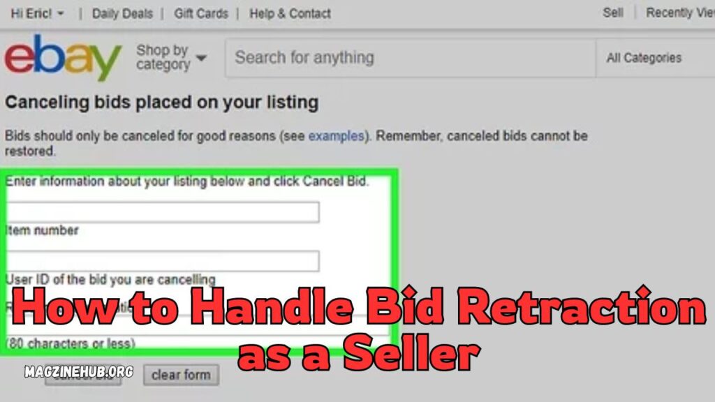 How to Handle Bid Retraction as a Seller